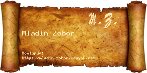 Mladin Zobor névjegykártya